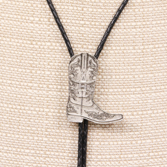 November Maker Silver Boot Bolo