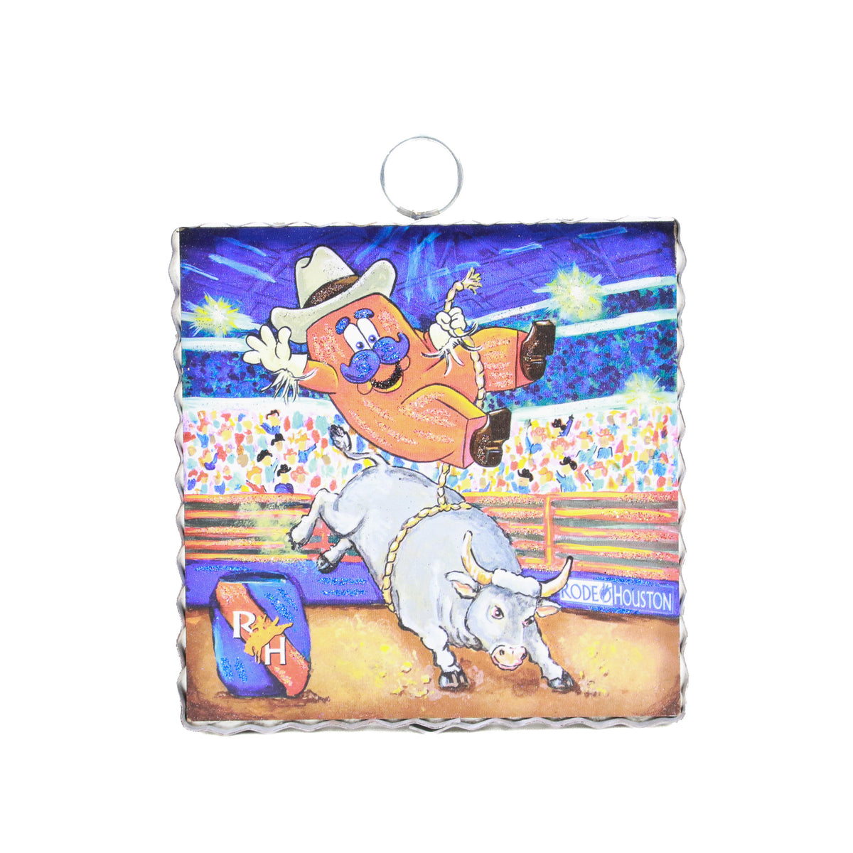 Roundtop Collection 6inx6in Art - Bucking Howdy