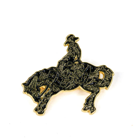 Tooled Bronco Pin