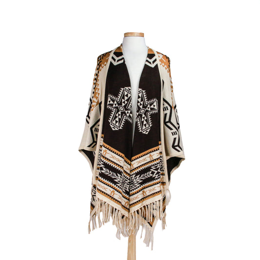 Ladies Aztec Woven Wrap