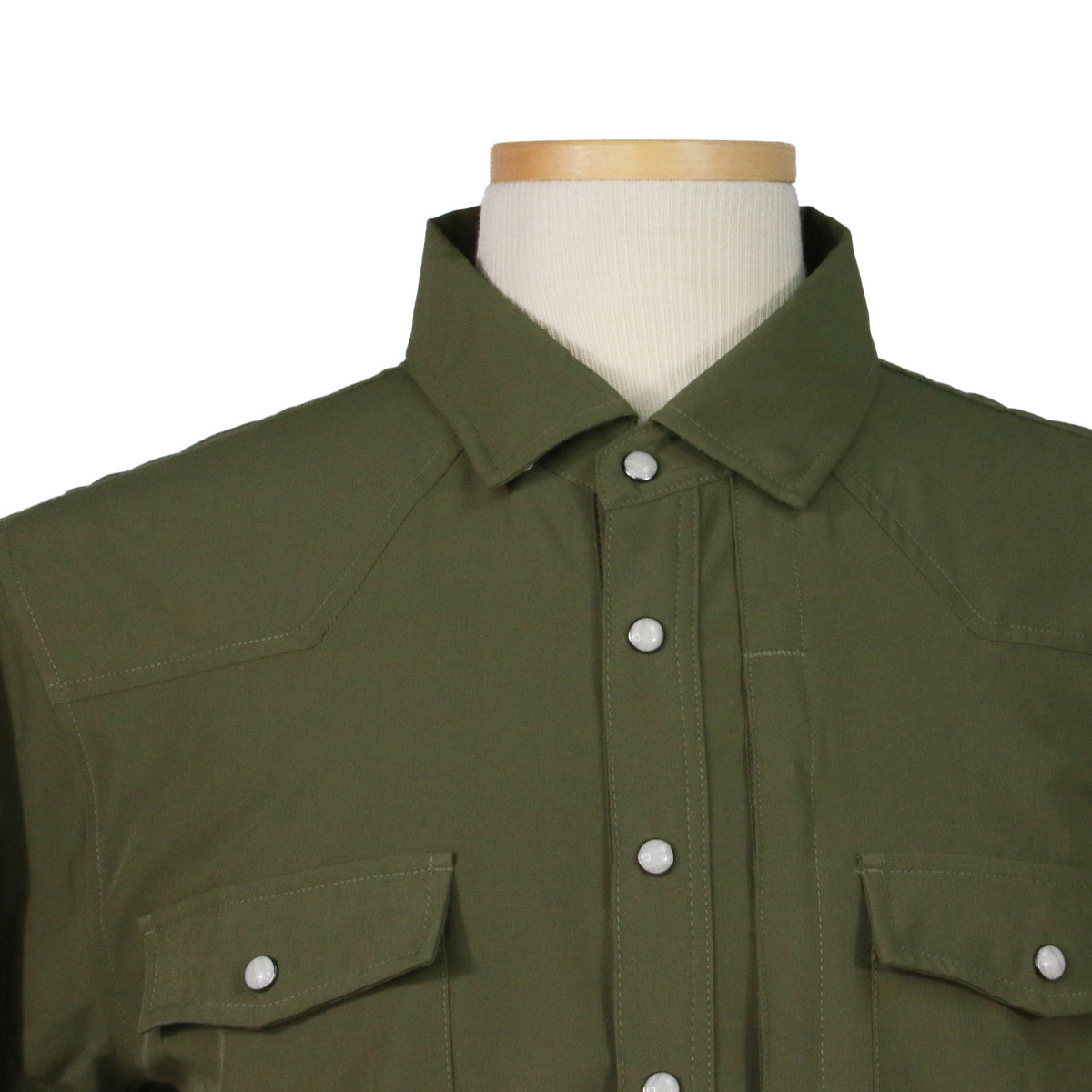 Performance S/S Pearl Snap - Army Green