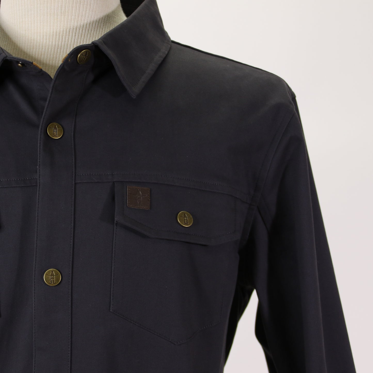 Stretch Twill Shirt Jacket - Charcoal