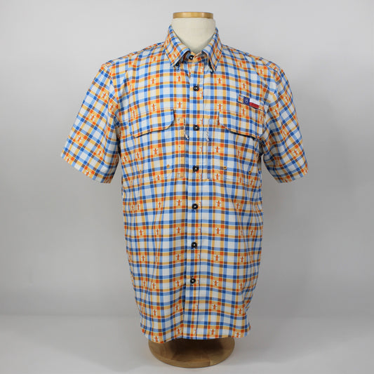 Magellan Plaid Fishing Shirt - Orange