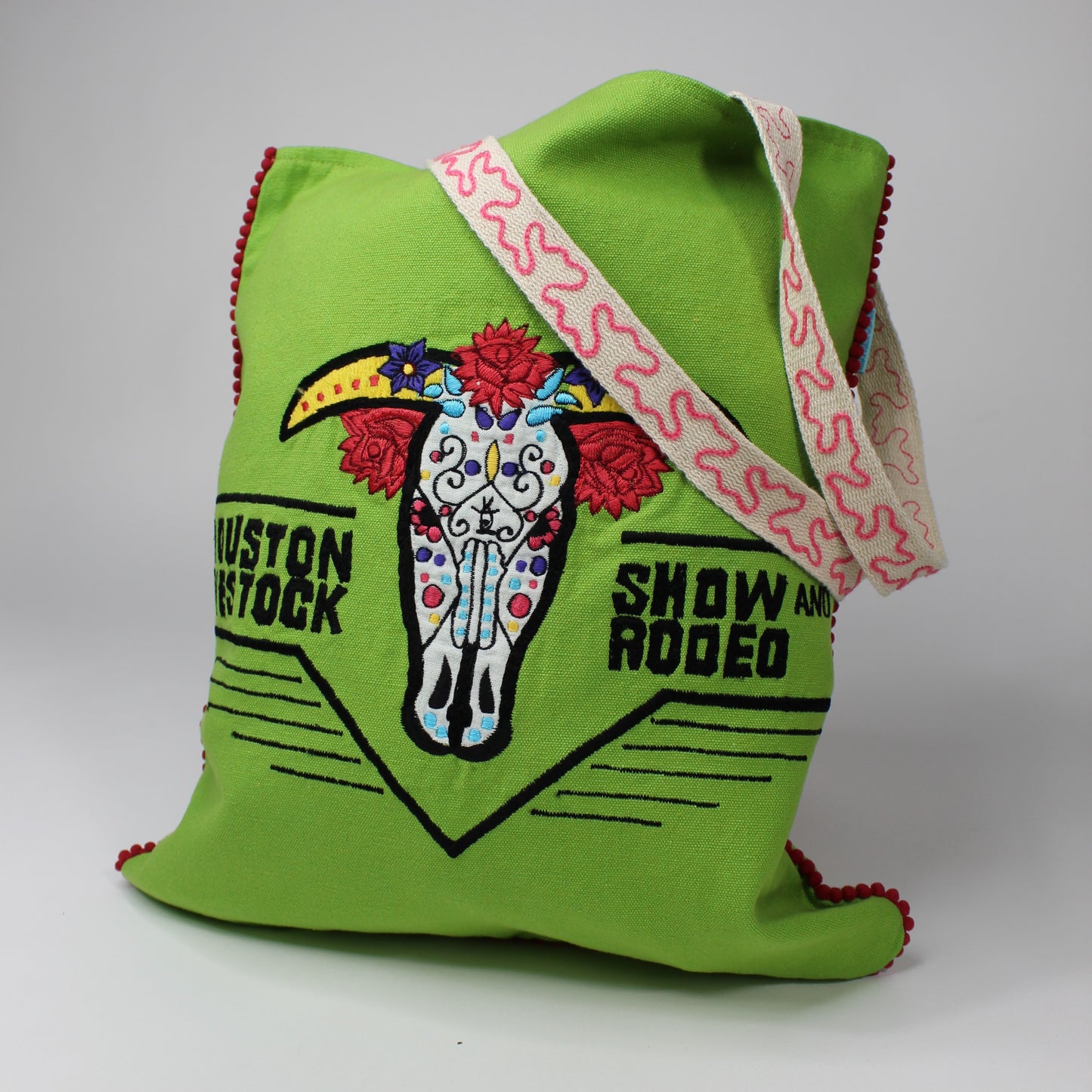 Skull Tote Bag 14x16in - Green