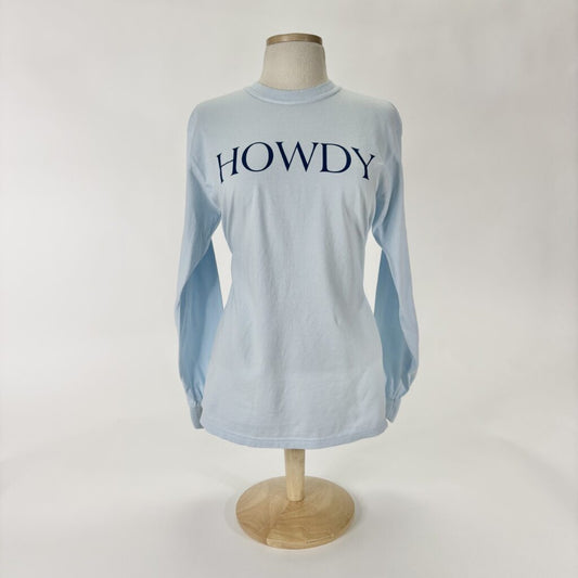 Howdy L/S Tee - Bright Blue