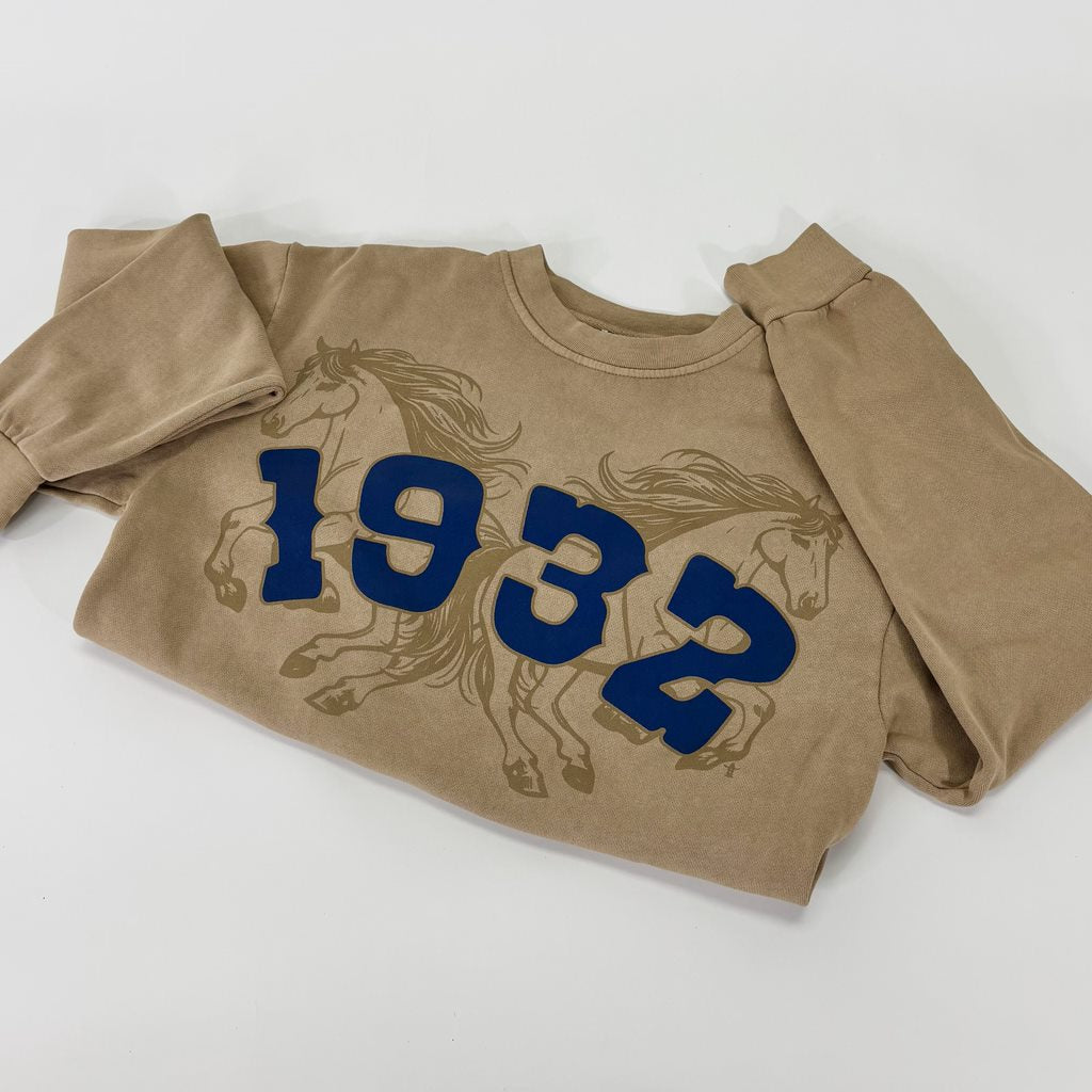 1932 Horse Sweatshirt - Natural