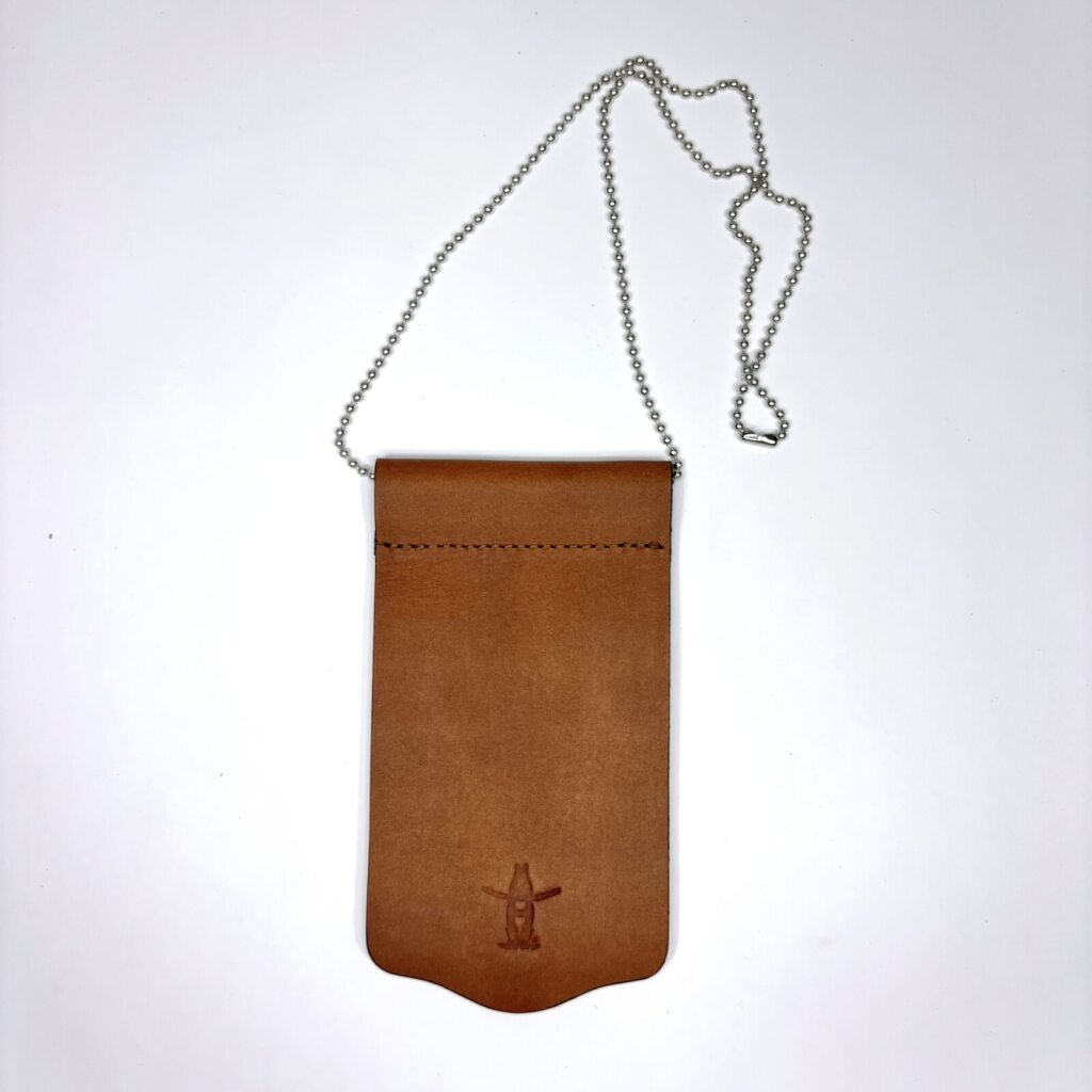 Large Brown Leather Badgeholder - Branded