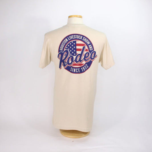 Rodeo American Flag Tee - Tan