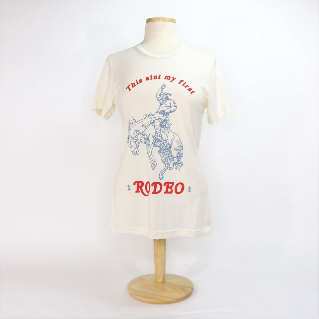 Bronco Aint My First Rodeo Tee - Natural – Houston Livestock Show and ...