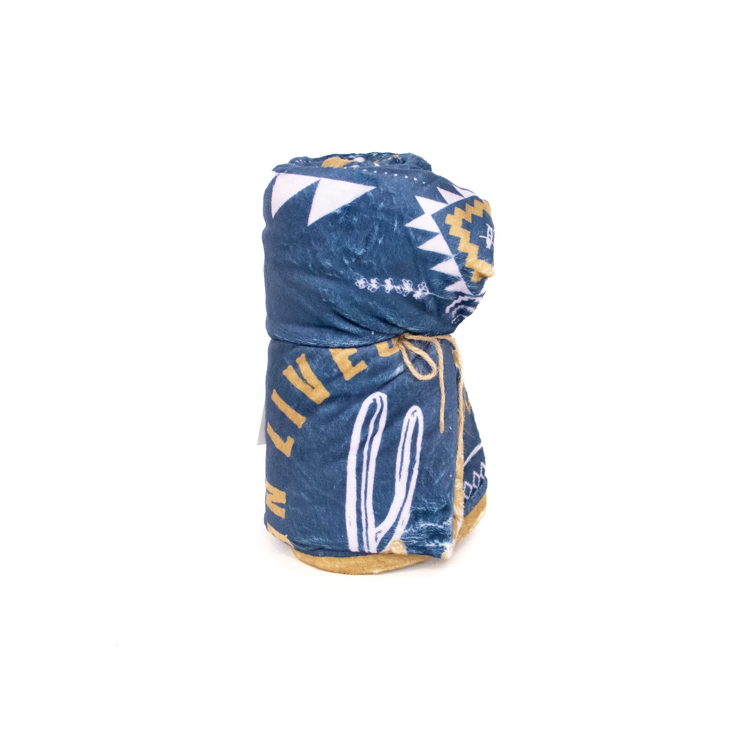 Aztec Fleece Blanket - Blue