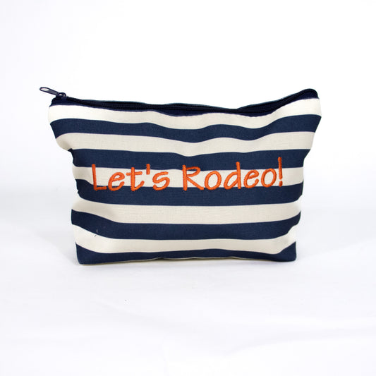 Lets Rodeo Cosmetic Pouch - Stripe