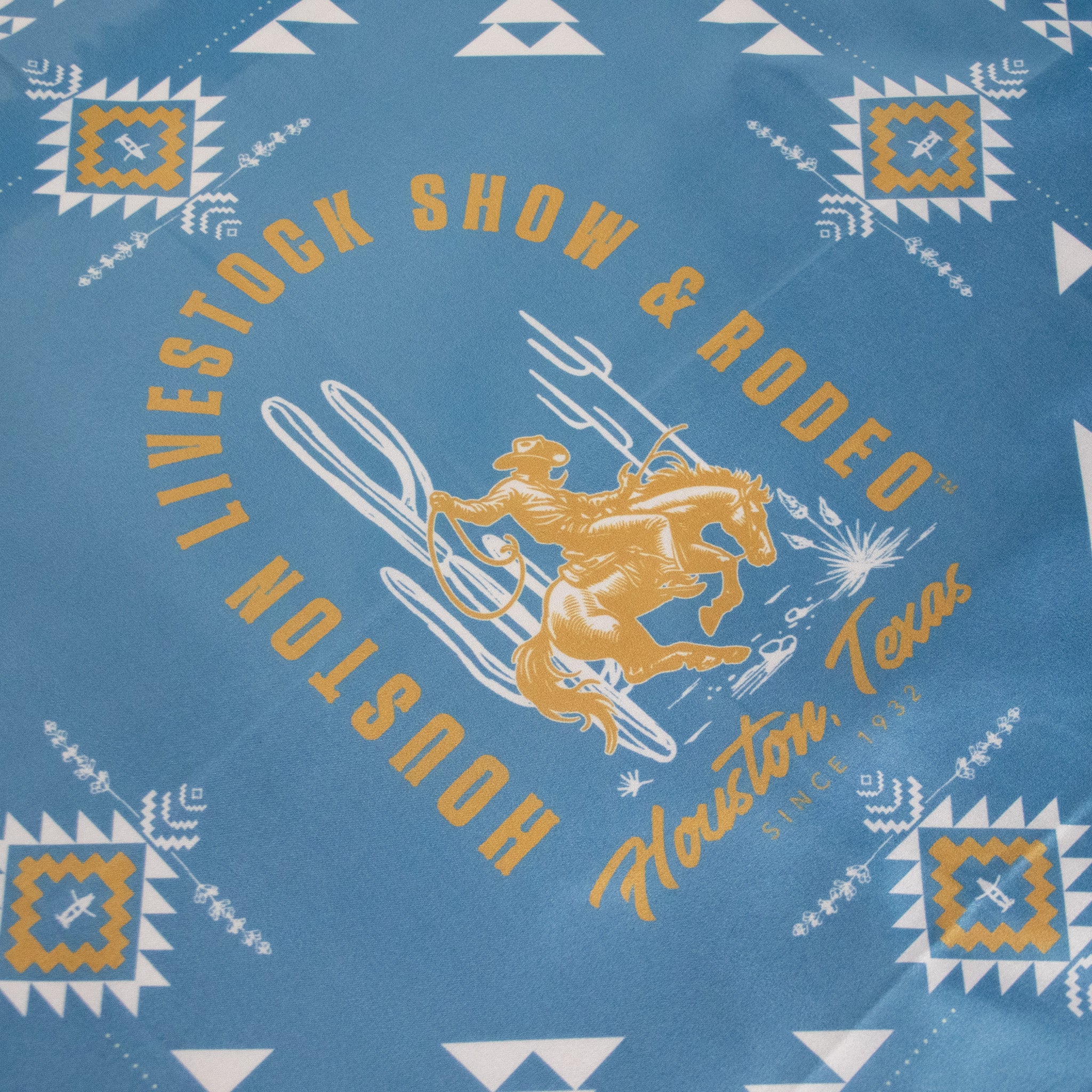 HLSR Blue Aztec Scarf – Houston Livestock Show and Rodeo™