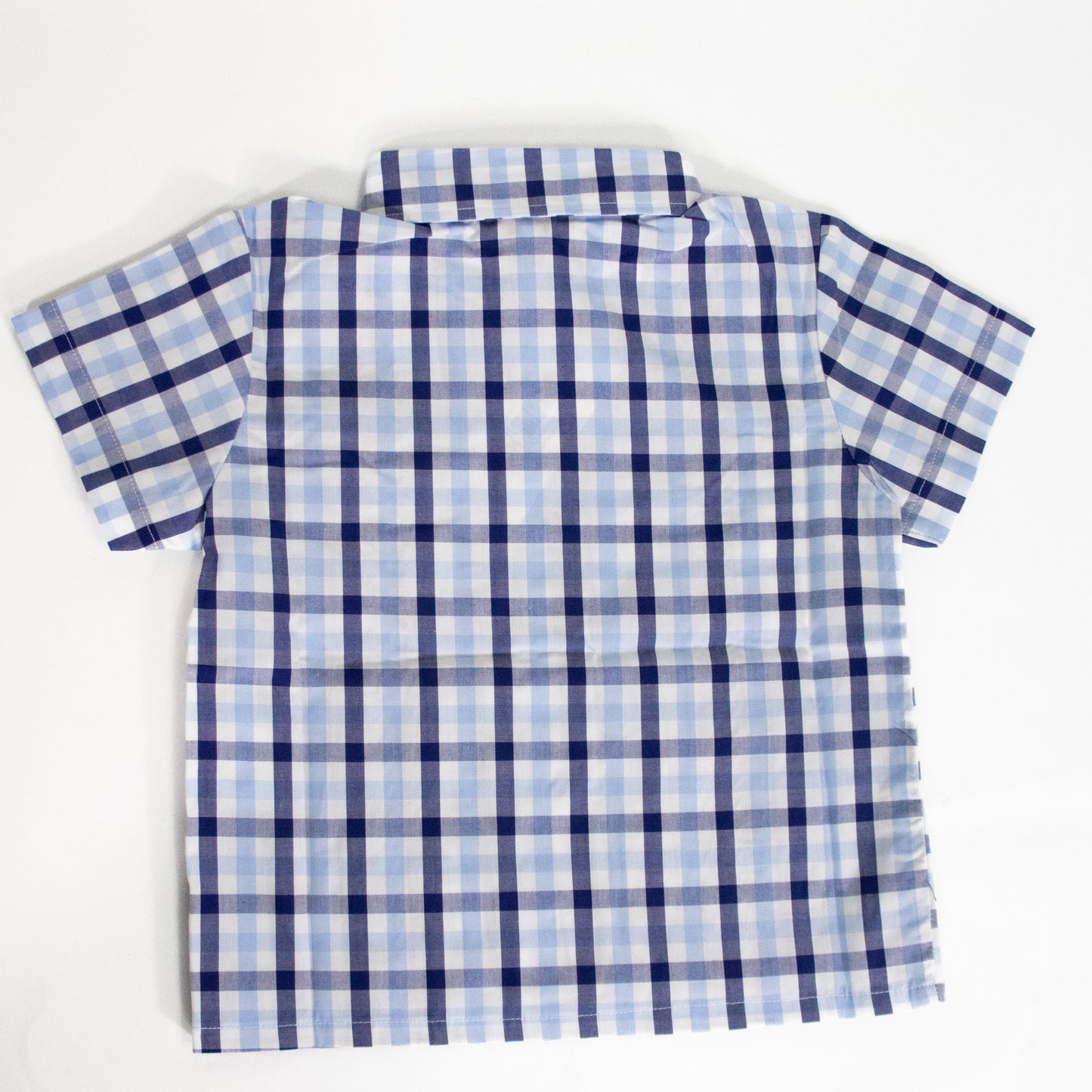 Youth Guayabera - Navy Windowpane