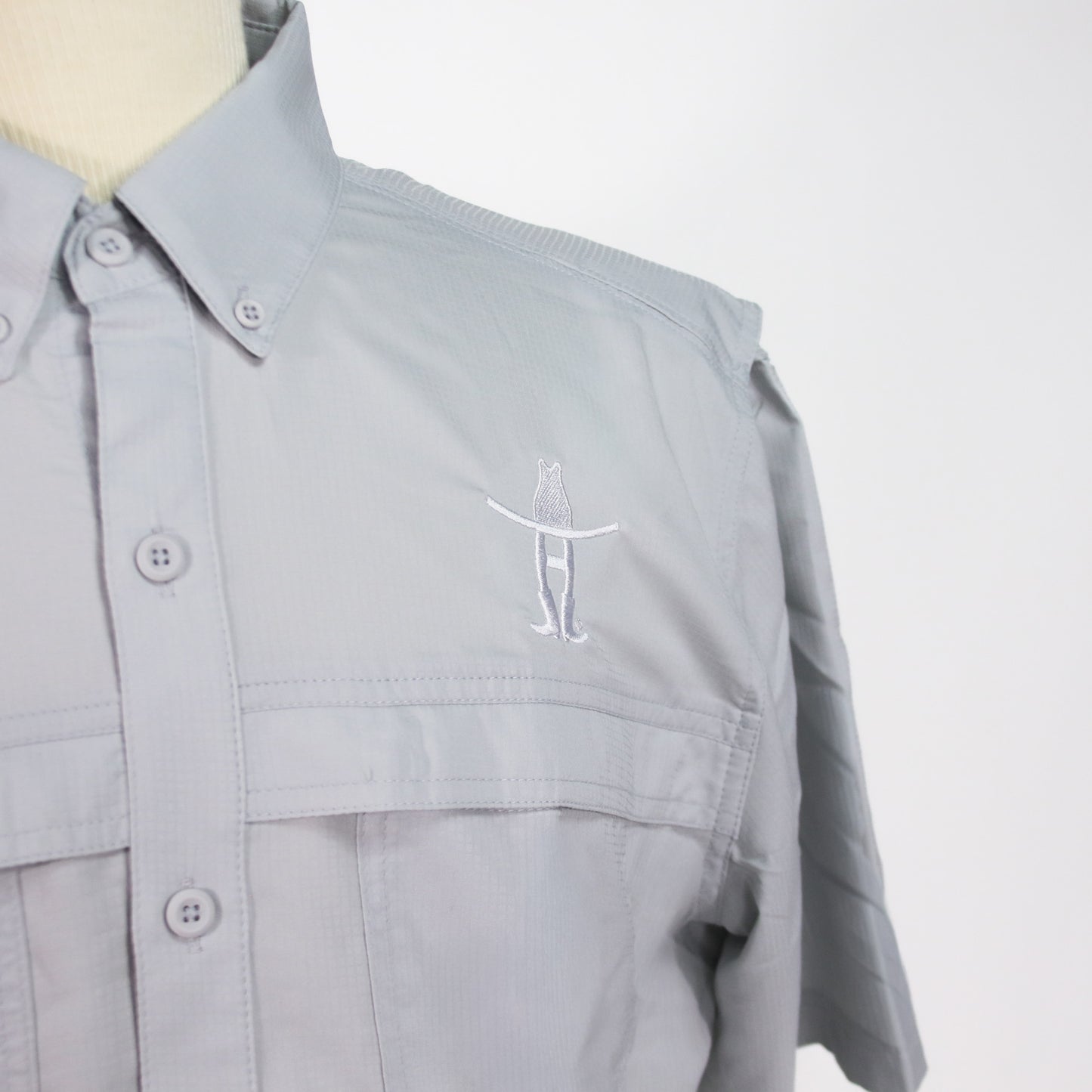 Mens Bow-H Fishing Shirt - Grey