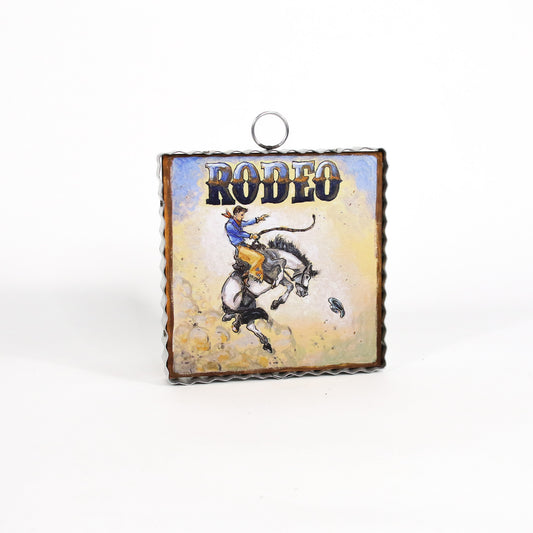Roundtop Collection 6inx6in Art - Bronc Rider