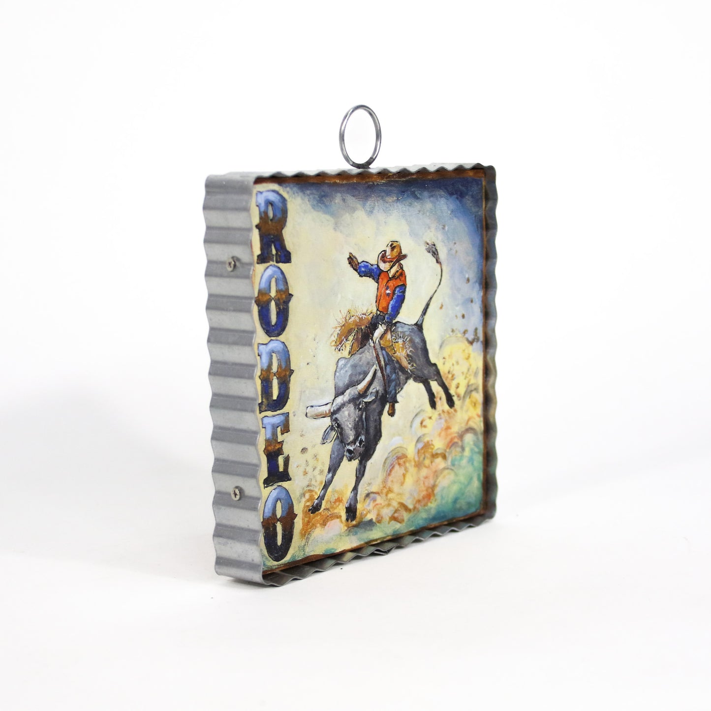 Roundtop Collection 6inx6in Art - Bull Rider