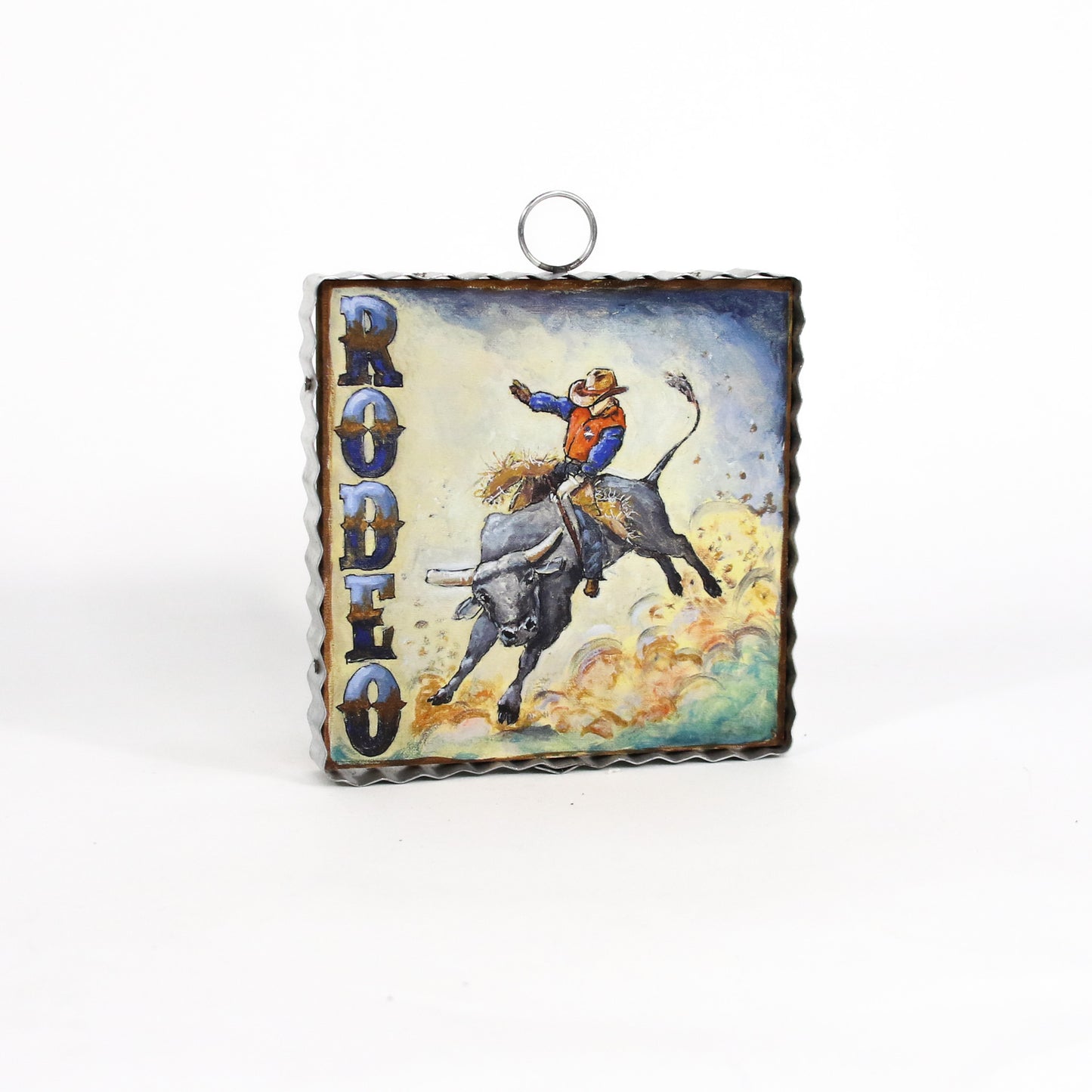 Roundtop Collection 6inx6in Art - Bull Rider