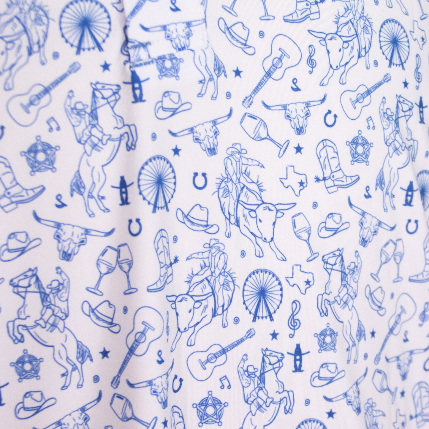 Mens Icon Print Polo - White