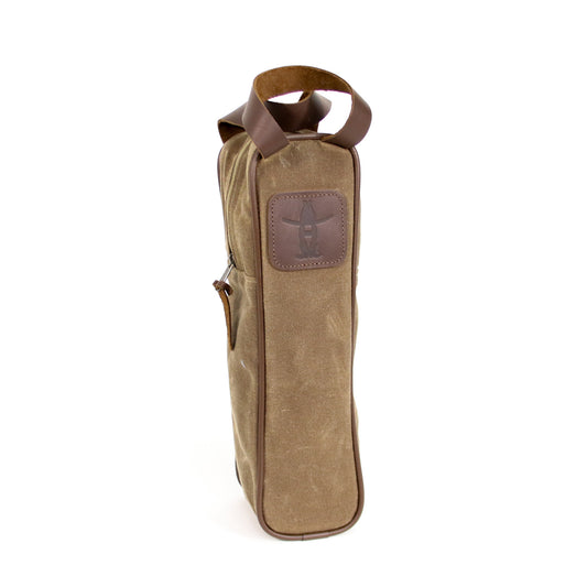 Waxed Canvas Wine Bag