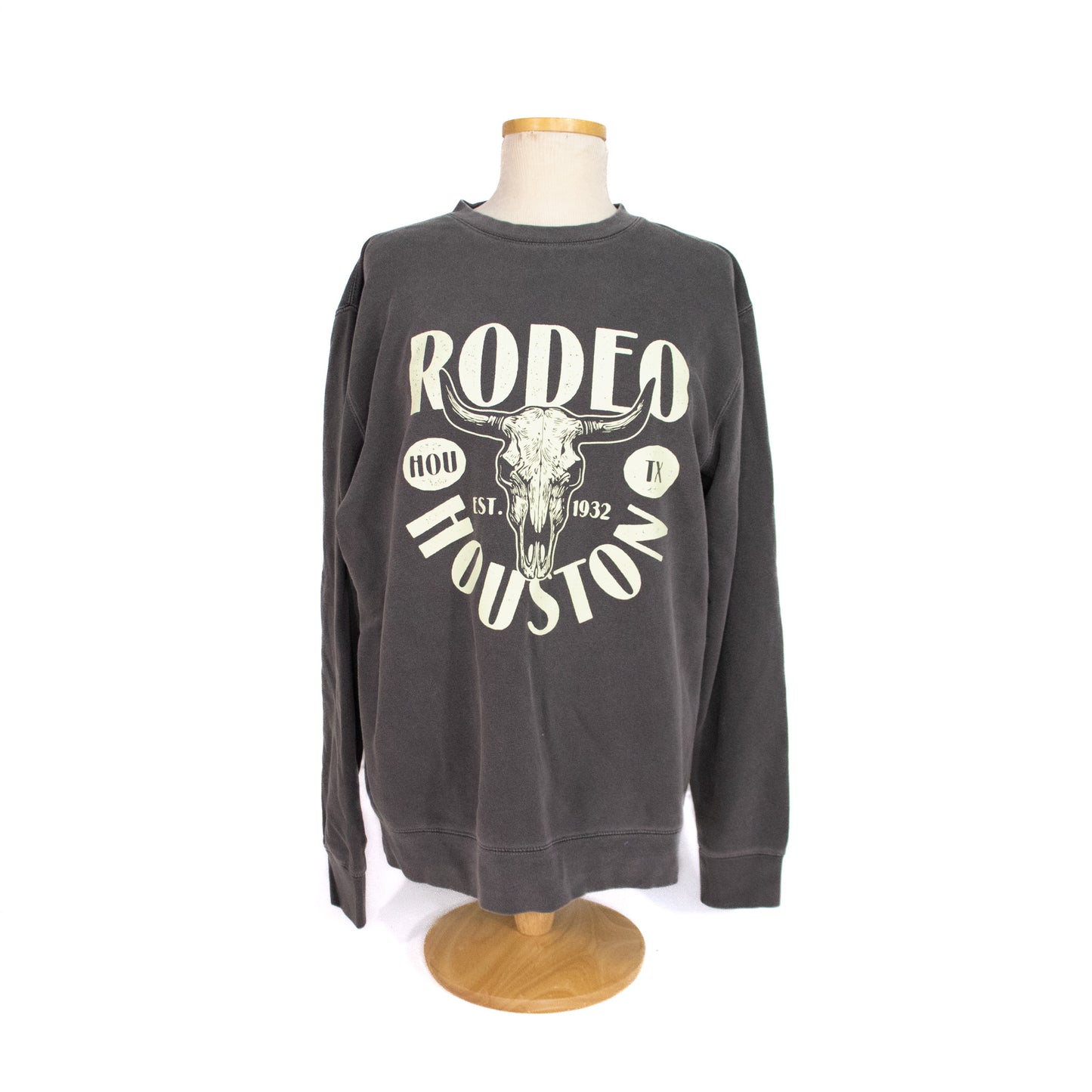 RodeoHouston Steer Sweatshirt - Charcoal Black