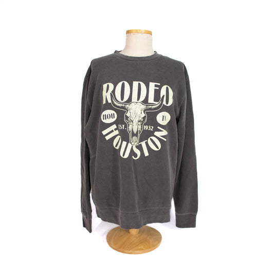 RodeoHouston Steer Sweatshirt - Charcoal Black
