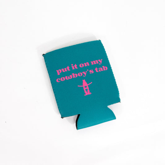 Cowboys Tab Koozie - Teal