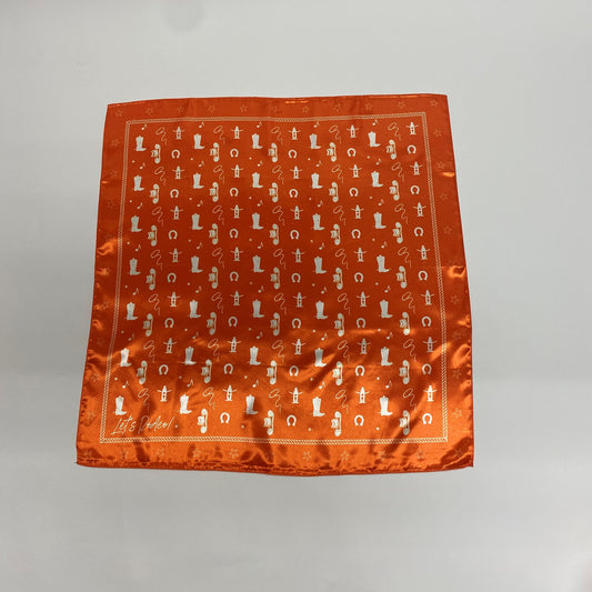 HLSR Icon Print Orange Scarf